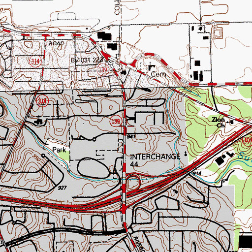 Topographic Map of Clayton County North Precinct Police Station, GA