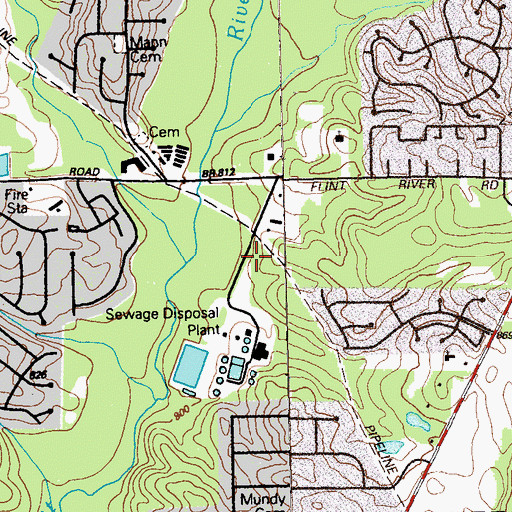 Topographic Map of Clayton County Fire Department Station 7, GA