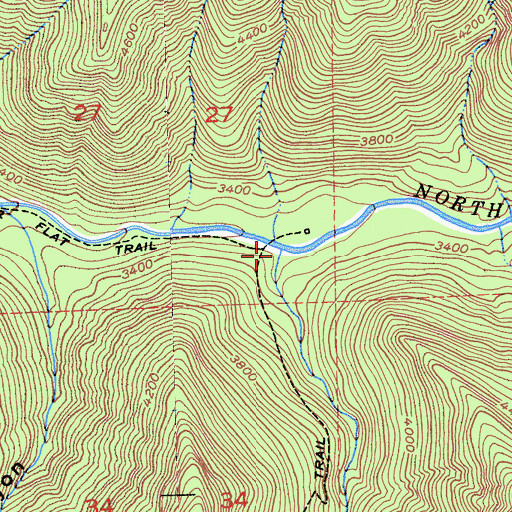 Topographic Map of Sailor Canyon, CA