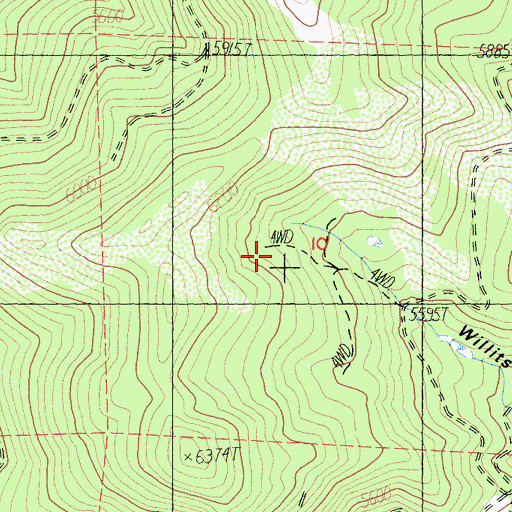 Topographic Map of Salmon, CA