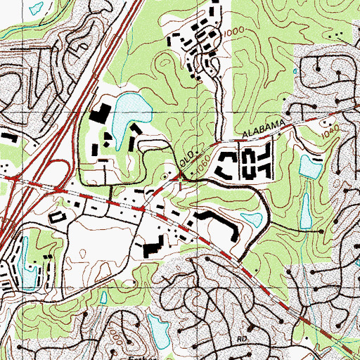 Topographic Map of Fulton County Charter High School For Mathematics and Science, GA