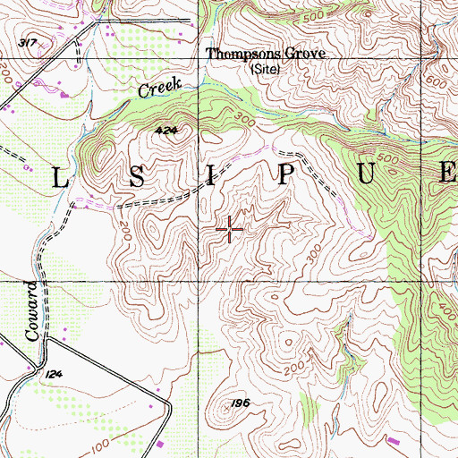 Topographic Map of Salsipuedes, CA
