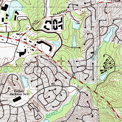 Topographic Map of Market Center at Holcomb Woods Shopping Center, GA