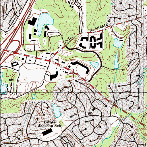 Topographic Map of Roswell Fire Department Station 4, GA