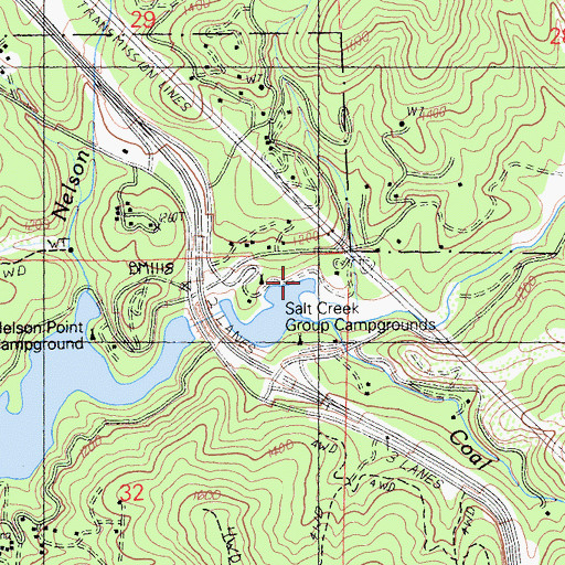 Topographic Map of Salt Creek Picnic Area, CA