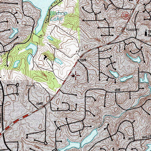 Topographic Map of East Cobb Christian School, GA