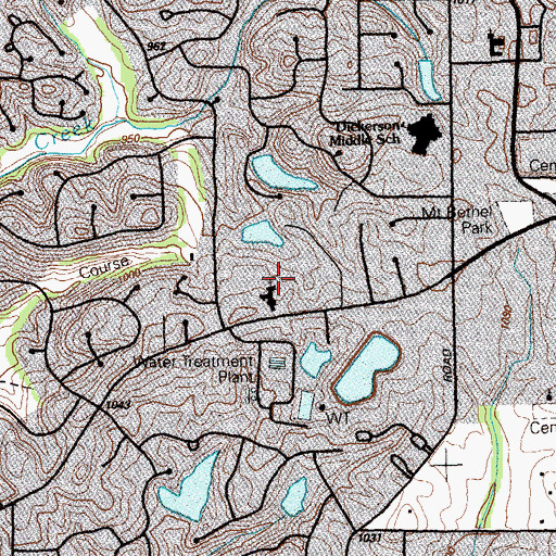 Topographic Map of Mount Bethel Christian Academy, GA