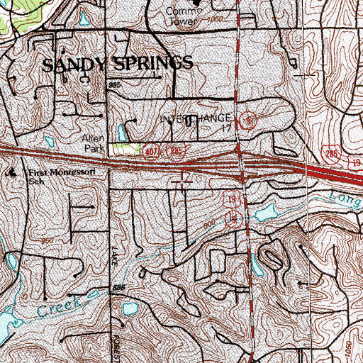 Topographic Map of Solidarity School, GA