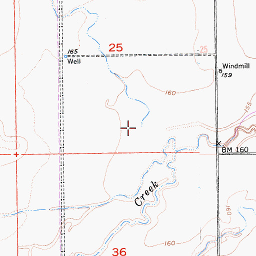 Topographic Map of Salt Gulch Creek, CA