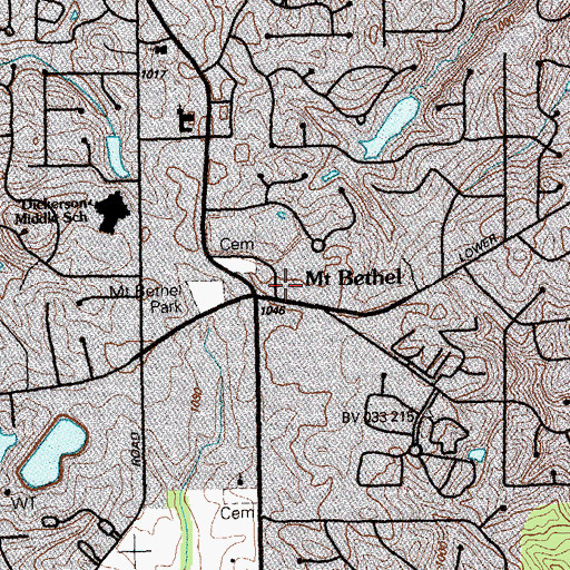 Topographic Map of The French Quarter Shopping Center, GA