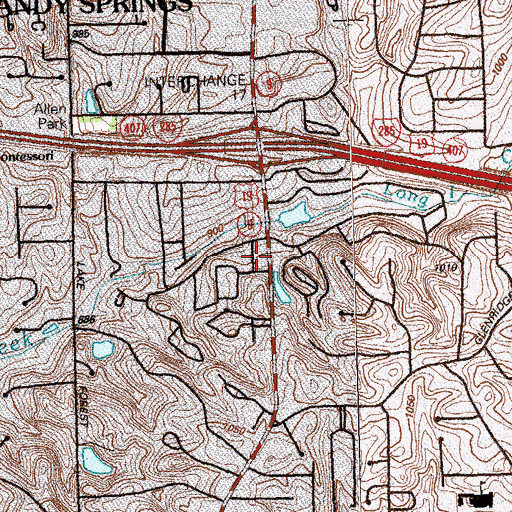 Topographic Map of The Prado Shopping Center, GA