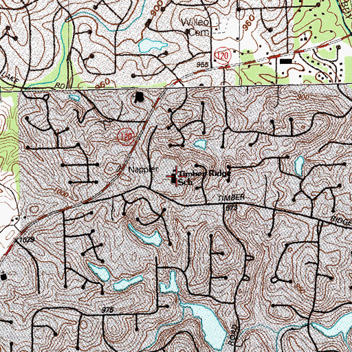 Topographic Map of Timber Ridge Elementary School, GA
