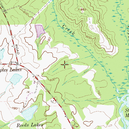 Topographic Map of Starr's Mill High School, GA