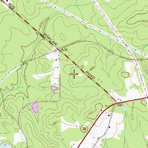 Topographic Map of Poplar Road Elementary School, GA