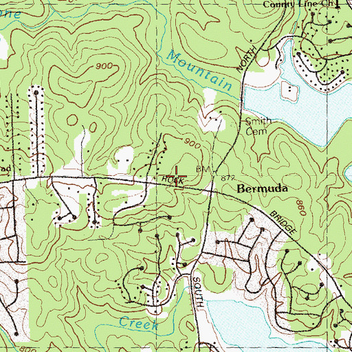 Topographic Map of Dekalb County Station 25 Fire Station, GA