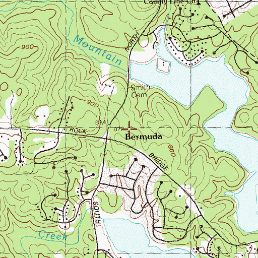 Topographic Map of Deshon Plaza Shopping Center, GA