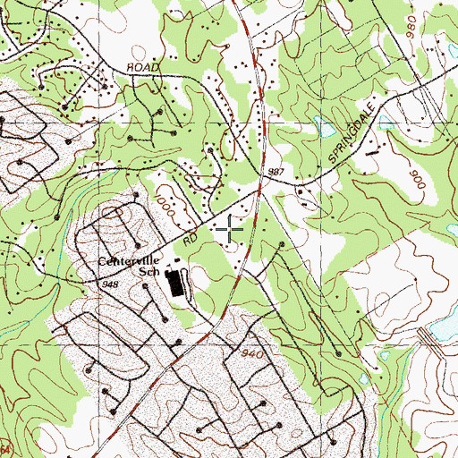 Topographic Map of Everson Corners Shopping Center, GA