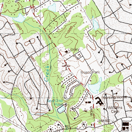 Topographic Map of Gwinnett County Fire and Emergency Services Station 12, GA