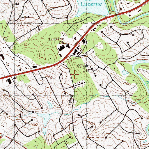 Topographic Map of Gwinnett County Fire and Emergency Services Station 22, GA