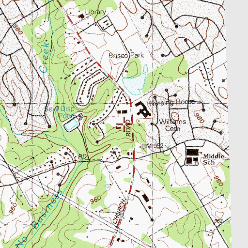 Topographic Map of Snellville Church of Christ, GA