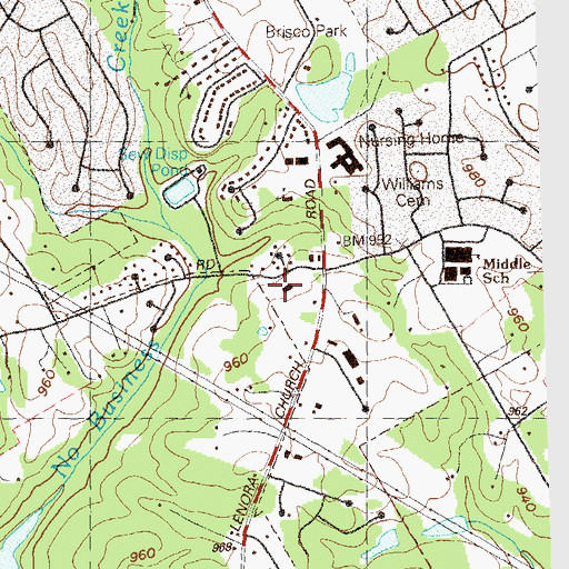 Topographic Map of Snellville Police Department, GA