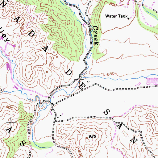 Topographic Map of San Felipe Creek, CA
