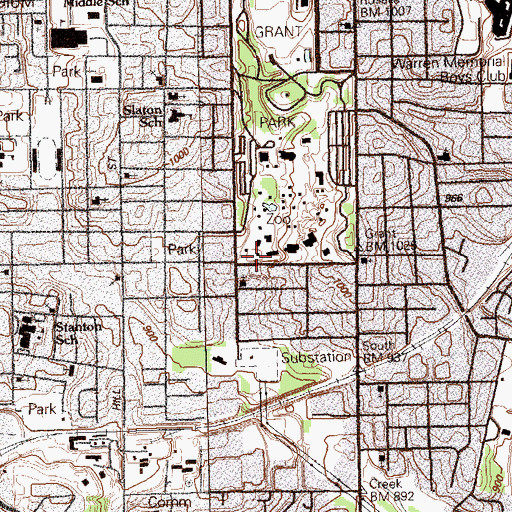 Topographic Map of Atlanta Precinct Number 3 Fire Station, GA