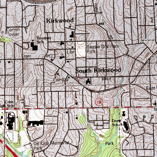 Topographic Map of Atlanta Police Department Zone 6, GA