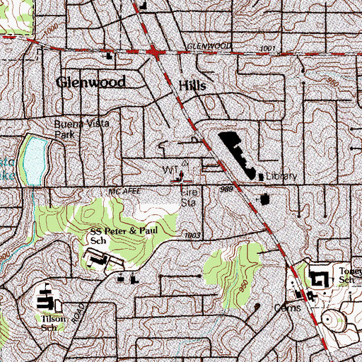 Topographic Map of DeKalb County Fire and Rescue Department Station 26, GA
