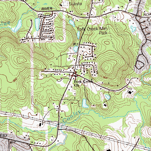 Topographic Map of Love Life Christian Church, GA