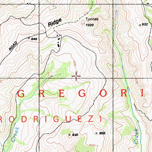 Topographic Map of San Gregorio, CA