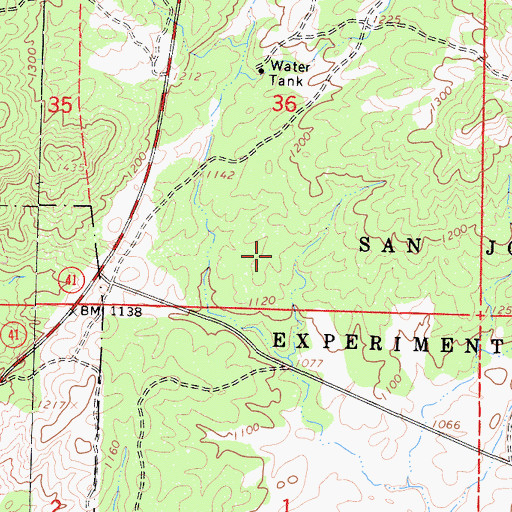 Topographic Map of San Joaquin Experimental Range, CA