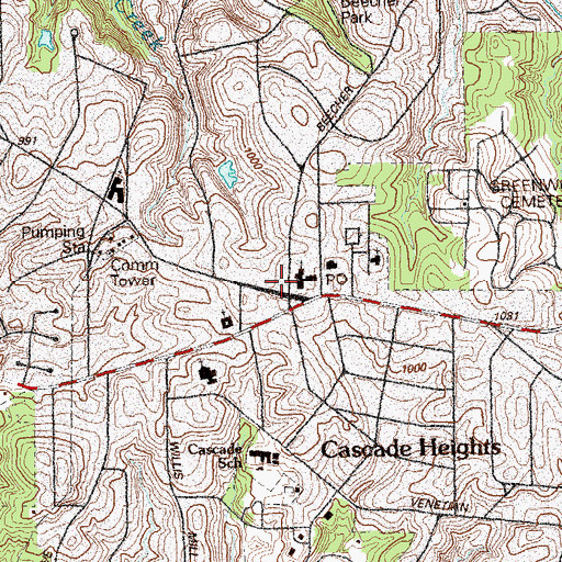 Topographic Map of Atlanta Fire / Rescue Station 25, GA