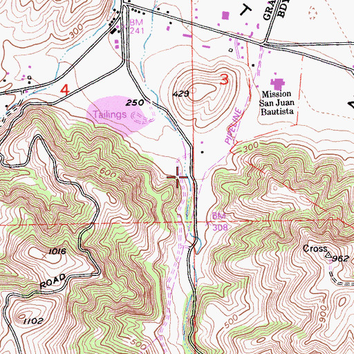 Topographic Map of San Juan Canyon, CA