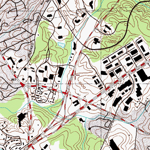 Topographic Map of Centre Stage Shopping Center, GA