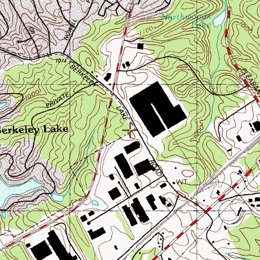 Topographic Map of Gwinnett County Fire and Emergency Services Station 19, GA