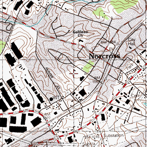 Topographic Map of Hopewell Christian Academy, GA