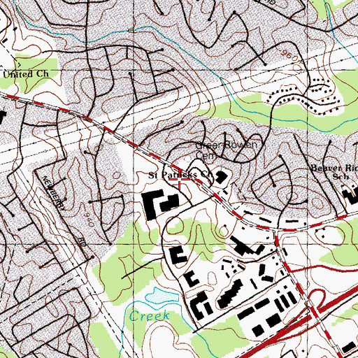 Topographic Map of Maxim Shopping Center, GA
