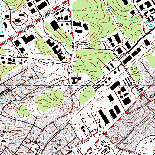 Topographic Map of Norcross Christian Academy, GA