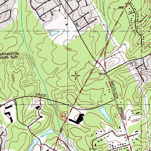 Topographic Map of The Forum Shopping Center, GA