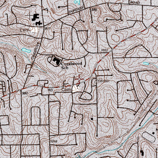 Topographic Map of Arbor Montessori School, GA