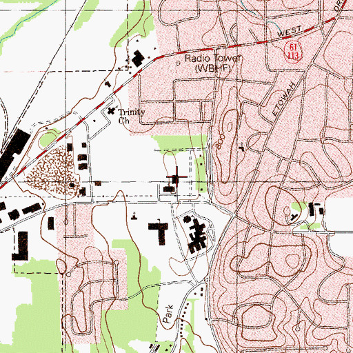 Topographic Map of Excel Christian Academy, GA