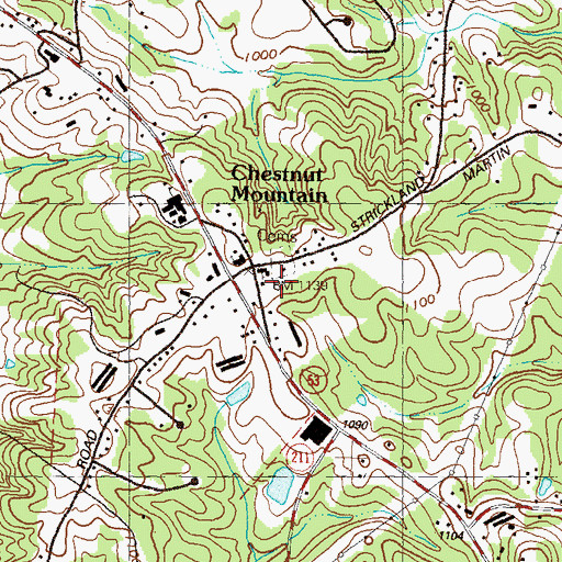 Topographic Map of Trinity Day School, GA