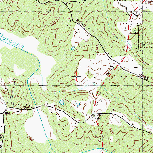 Topographic Map of Durham Middle School, GA