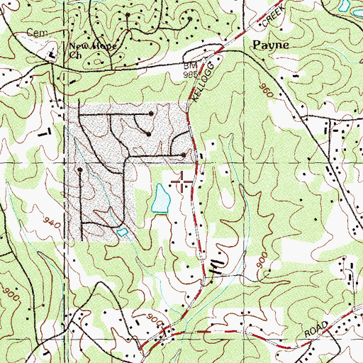 Topographic Map of Harvest Baptist School, GA