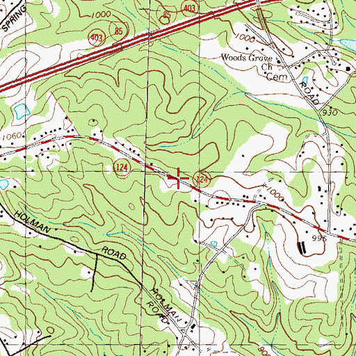 Topographic Map of Duncan Creek Elementary, GA