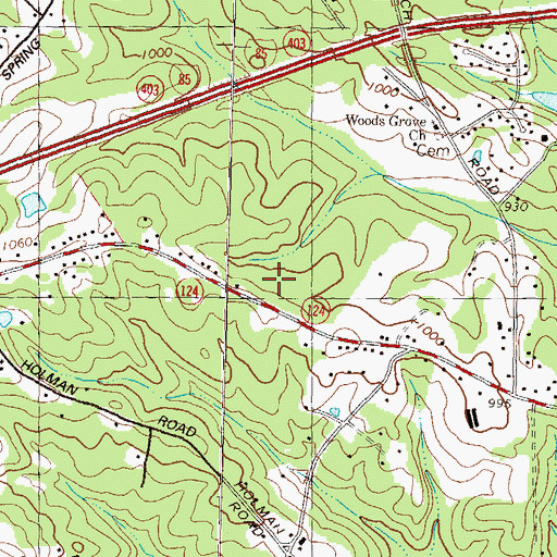Topographic Map of Hamilton Mill Area High School, GA