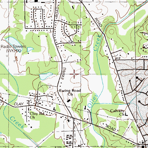Topographic Map of Copper Middle School, GA