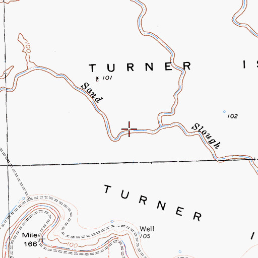 Topographic Map of Sand Slough, CA