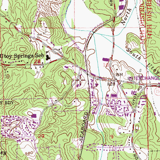 Topographic Map of Atlanta Adventist Academy, GA